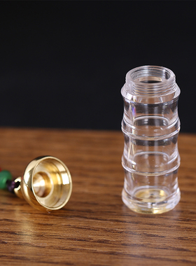 亚克力空心透明竹节瓶装朱砂瓶