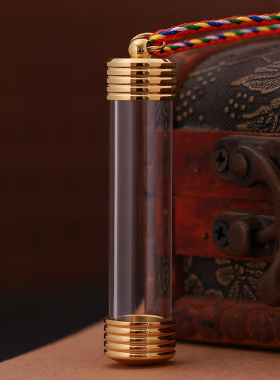 透明小空心瓶嘎乌盒吊坠