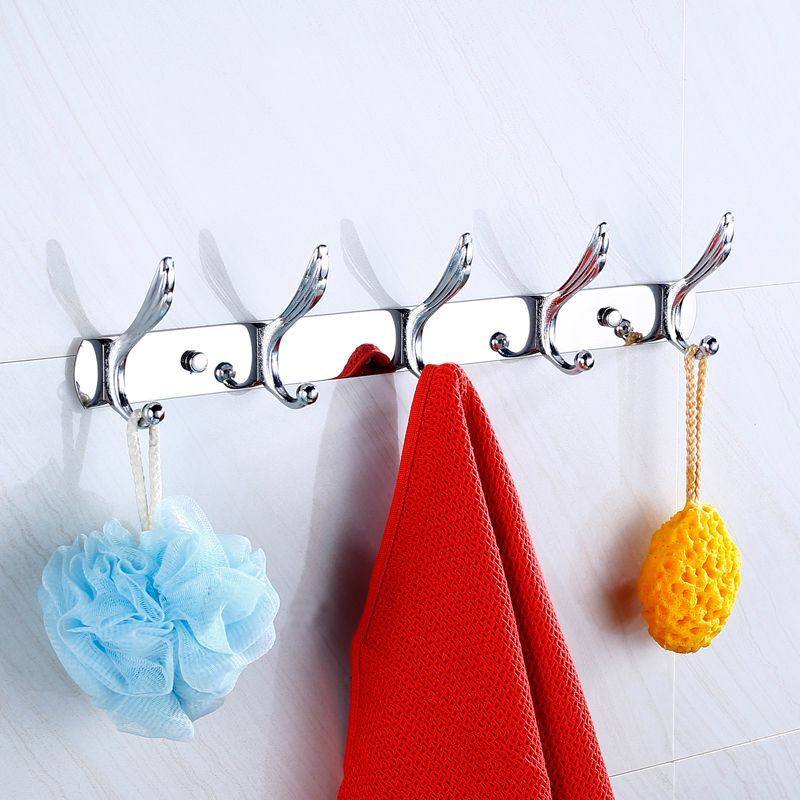 挂衣架壁挂墙壁上欧式衣柜衣服挂钩不锈钢排钩卫生间免打孔挂衣钩,淘宝优惠券,粉丝福利购,淘宝优惠卷