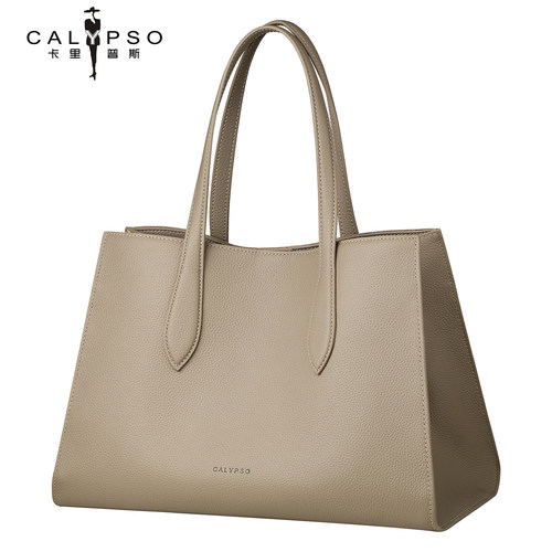 大容量托特包女2026新款高级感日常通勤真皮手提单肩包简约大包包 - 图0