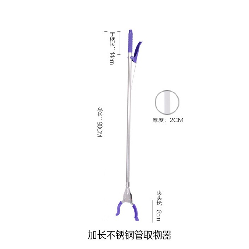 竹制垃圾夹环卫工保洁垃圾钳拾物器环卫加长垃圾夹子取物器卫生夹-图0