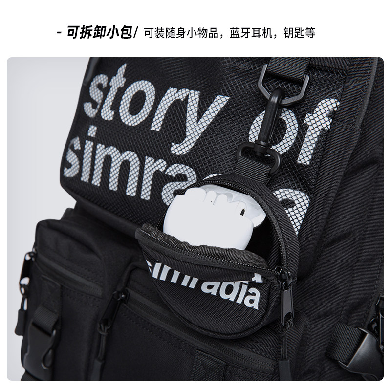 新款潮流工装男包大容量女双肩包 kce双肩背包