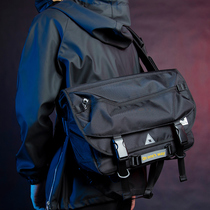 Functional Wind Skew Satchel Mens Day Ensemble Tooling Mailbag Multifunction Sports Riding Single Shoulder Bag Casual Tide Card Backpack