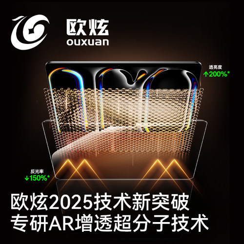 【HDR晶透】欧炫适用iPadPro钢化膜2025新款11/13英寸保护膜平板贴膜苹果ipadpro屏幕2024/23/22款全屏护眼膜 - 图0