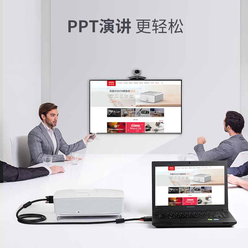 优越者VGA线台式机显示器投影仪连接线电视机信号线3+6纯铜1-30米 - 图0