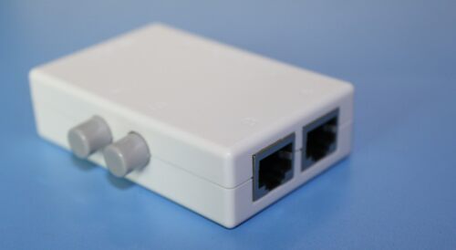 全新正品迈拓MT-RJ45-2M 网络切换器2进1出 笔记本电脑内外网切换 - 图0
