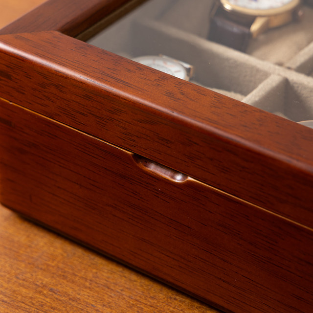Lili solid wood glass skylight compartment watch box