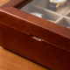 Lili solid wood glass skylight compartment watch box