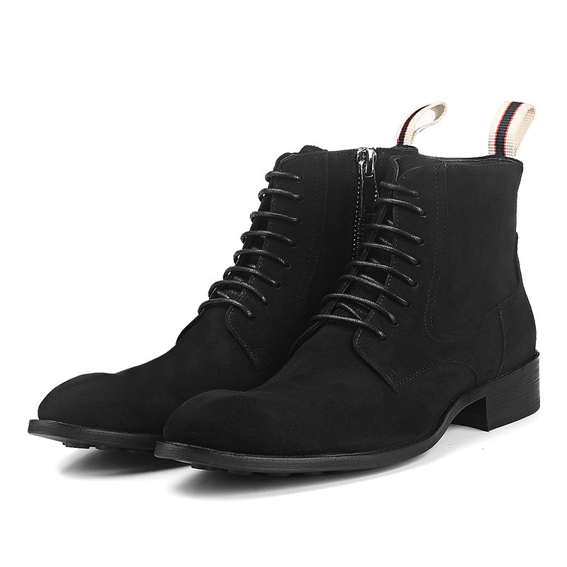 VQGT冬季新款拉链马丁靴高帮皮鞋真皮磨砂男靴皮靴男短靴反绒靴子,淘宝优惠券,粉丝福利购,淘宝优惠卷