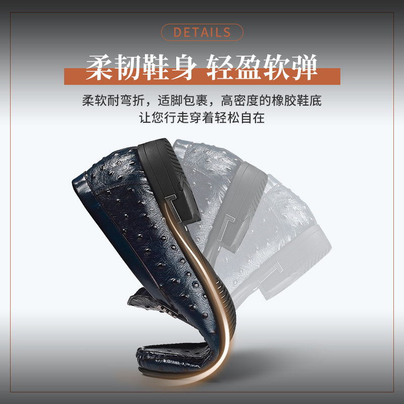 VQGT新款商务休闲皮鞋男真皮乐福鞋一脚蹬男鞋头层牛皮豆豆鞋软底,淘宝优惠券,粉丝福利购,淘宝优惠卷