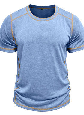 爆款亨利衫男士圆领多色短袖t恤