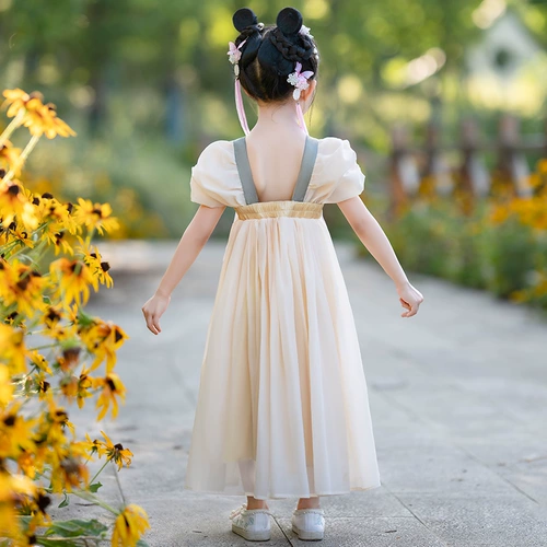 Летнее ханьфу, детское платье, детская юбка, детская одежда