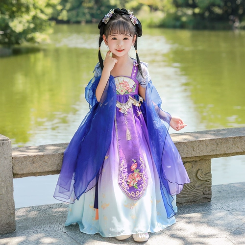 Ханьфу, наряд маленькой принцессы, платье, летняя юбка на девочку