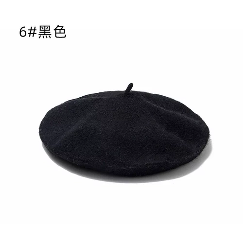 Детский демисезонный черный берет, белая цветная осенняя детская шапка для девочек, в западном стиле