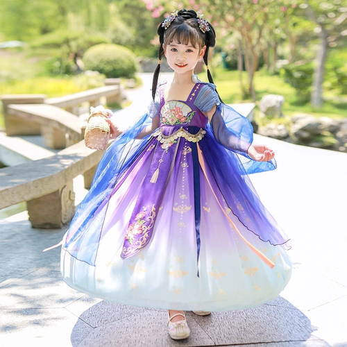 Ханьфу, наряд маленькой принцессы, платье, летняя юбка на девочку