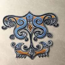Guizhou Batik Imitation Antique Embroidered Embroidered Embroidered Embroidered clothes Patch Patch With embroidered batik with embroidered batik