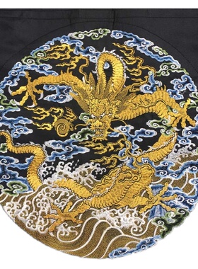 一品金色团龙古装戏曲王爷补子
