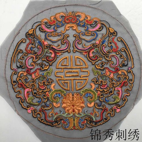 中国风清代文官补子特色礼品手工绣品老绣片京绣手工刺绣装饰画 - 图0