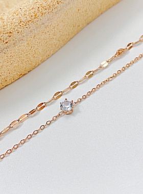 日韩简约少女钛钢双层手链女ins风时尚气质小众轻奢不掉色手饰