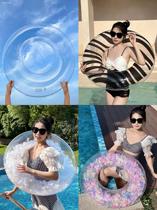 Children Swimming Circle Women Great Children Adults Ins Thickening Kids Nets Red Sequins Transparent Armbands Large Swimming Ring