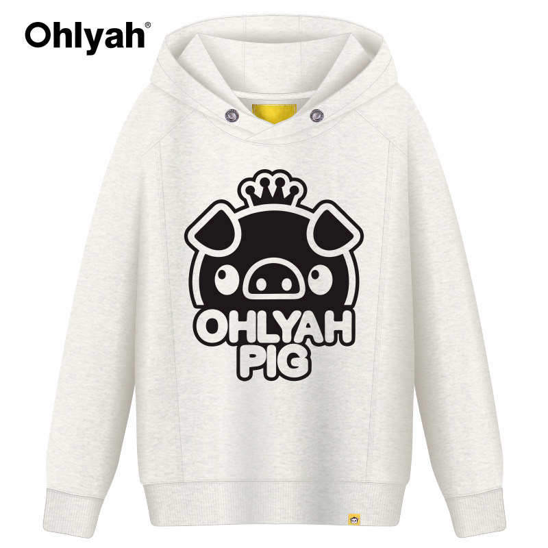 ohlyah本年新年红色猪卡通印花卫衣 ohlyah卫衣/绒衫