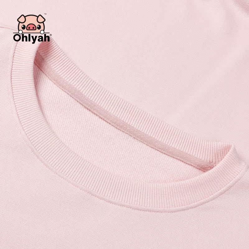 ohlyah情侣装圆领卫衣大码慵懒风 ohlyah卫衣/绒衫