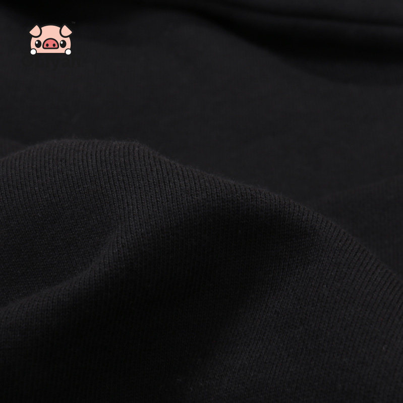 ohlyah大码黑色纯棉帽衫情侣装卫衣 ohlyah卫衣/绒衫