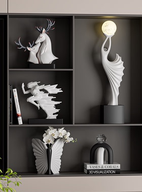 高级感电视柜壁龛新家装饰品摆件