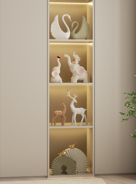 高级感客厅电视柜家居展示柜摆件