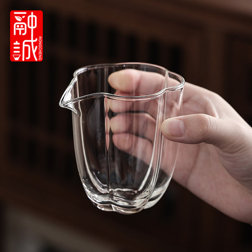 玻璃公道杯加厚耐热高硼硅家用泡茶杯单个公杯高档分茶器茶具配件 - 图0
