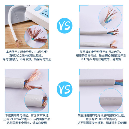 慈慈防触电大插排插座拖接插线板带长线面板多孔多功能转换器家用 - 图0