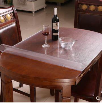 81*135伸缩折叠椭圆形桌布pvc防水防油防烫免洗餐桌软塑料玻璃布 - 图2