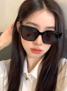 粉色方框墨镜遮阳防紫外线街拍女