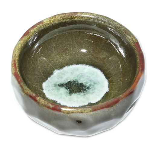 匠心拙器  瑶池切面几何纹建盏水晶冰心杯匠盏道手作野陶个性茶杯 - 图3