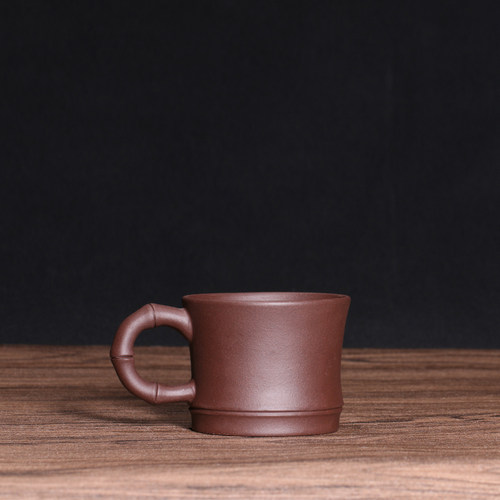 宜兴正品原矿紫泥 清水泥100毫升 竹节茶杯茶具(包邮） - 图3