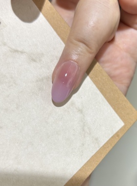 Mmnail‧梦幻粉紫渐变腮红穿戴甲高级感显白纯欲风手工定制美甲贴
