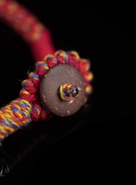 特别系列 |琥珀999银红色本命年原创设计手工编织固定手绳新年款