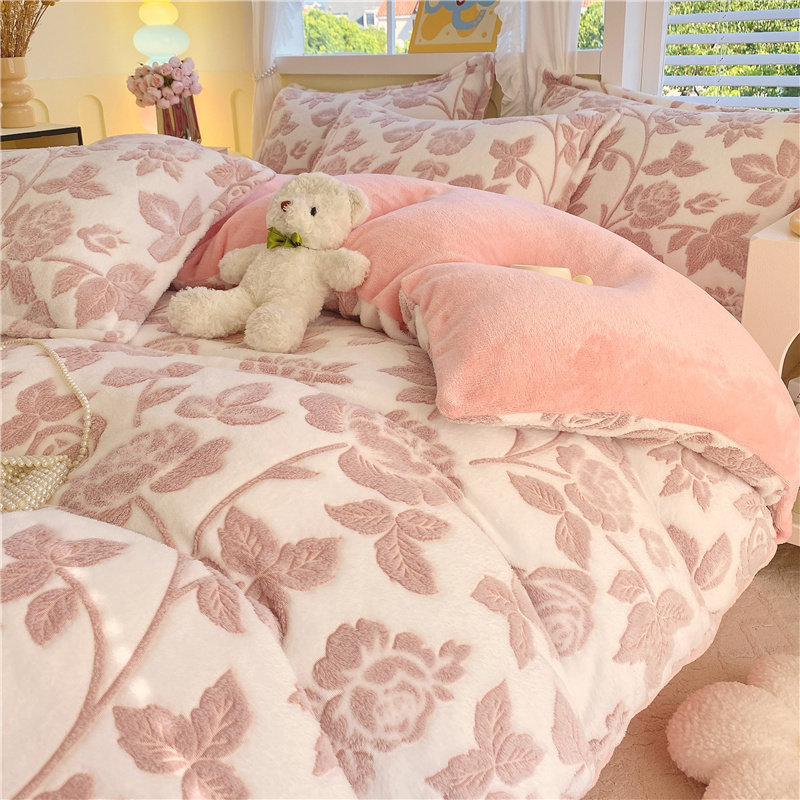 珊瑚绒冬被被子被套全套一整套棉被冬季加厚保暖牛奶绒可拆卸被芯,淘宝优惠券,粉丝福利购,淘宝优惠卷