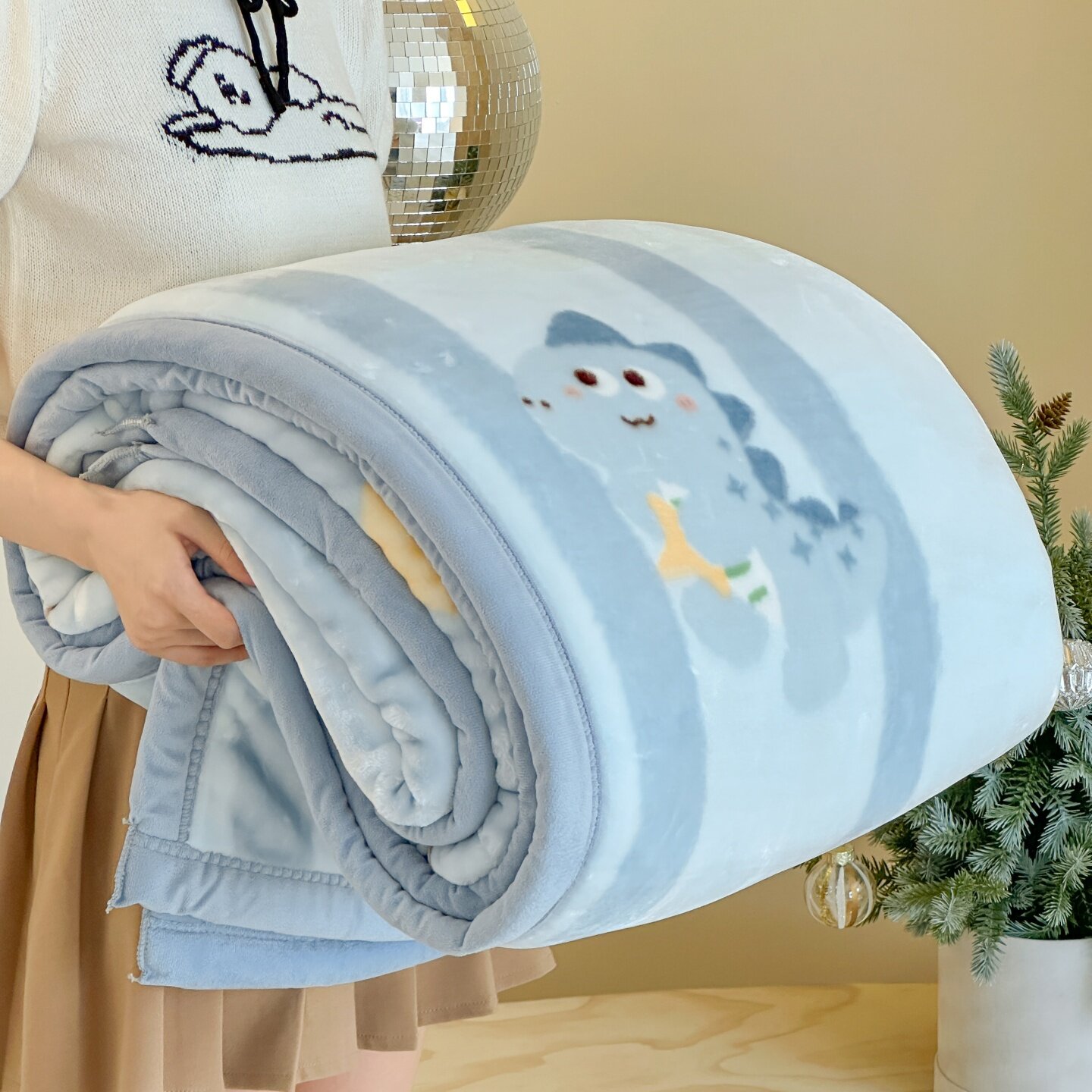 双面拉舍尔毛毯加厚保暖秋冬珊瑚法兰绒小毯子儿童卡通盖毯沙发毯
