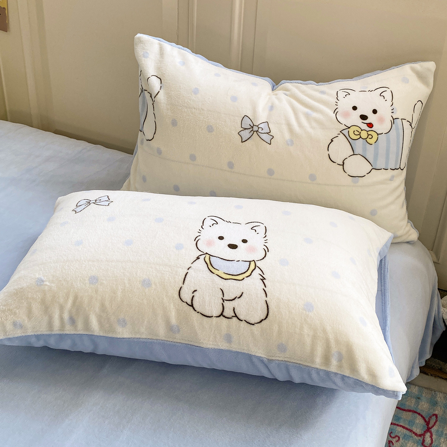 双面牛奶绒四件套2025新款珊瑚绒被套床单宿舍床上三件套冬季床品