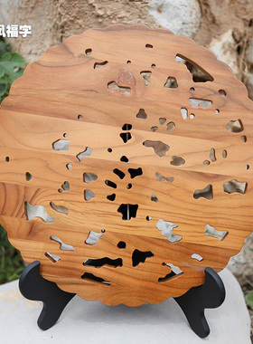 桃木龙凤摆件家居饰品挂件