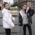 Hai bên mặc quần áo bánh mì nữ đoạn ngắn 2019 thu đông nhỏ áo khoác cotton nhỏ Học sinh Hàn Quốc bf áo khoác bông gió Harajuku - Bông