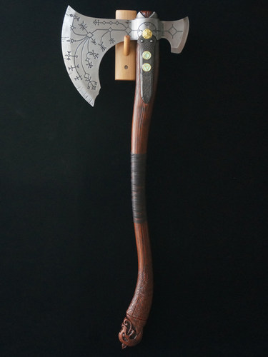 HCMY战神5奎托斯战斧头利维坦之刃1比1全金属奎爷钢铸武器未开刃 - 图0