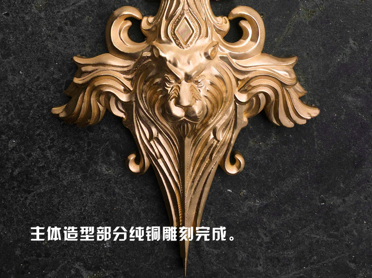 HCMY魔兽电影莱恩雄狮之牙之剑1比1暴风城大元帅金属模型未开刃 - 图1