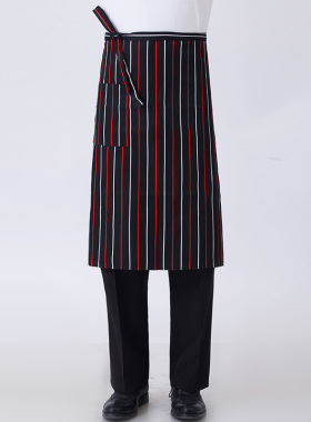 酒店厨师围裙男女过膝中长款围腰半身裙餐厅厨房咖啡服务员工作服