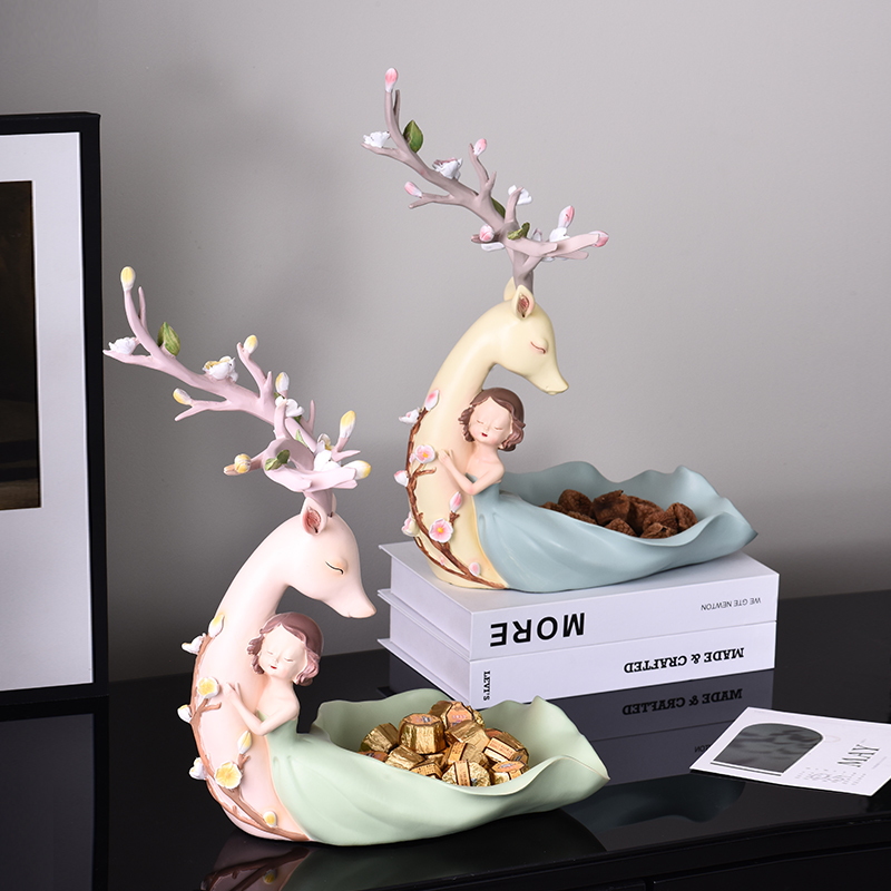 福美林旗舰店北欧储物盘摆件家居客厅玄关房间钥匙首饰收纳盘创意干果盘装饰品2