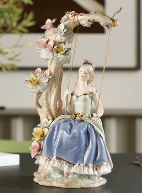 欧式风陶瓷客厅卧室电视柜工艺品