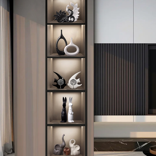 Adornos de decoración de gabinete de TV de gabinete de vino de cerámica nórdica