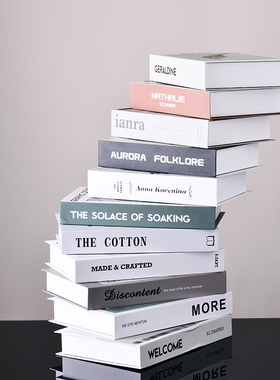 北欧现代仿真书摆件摄影道具盒子