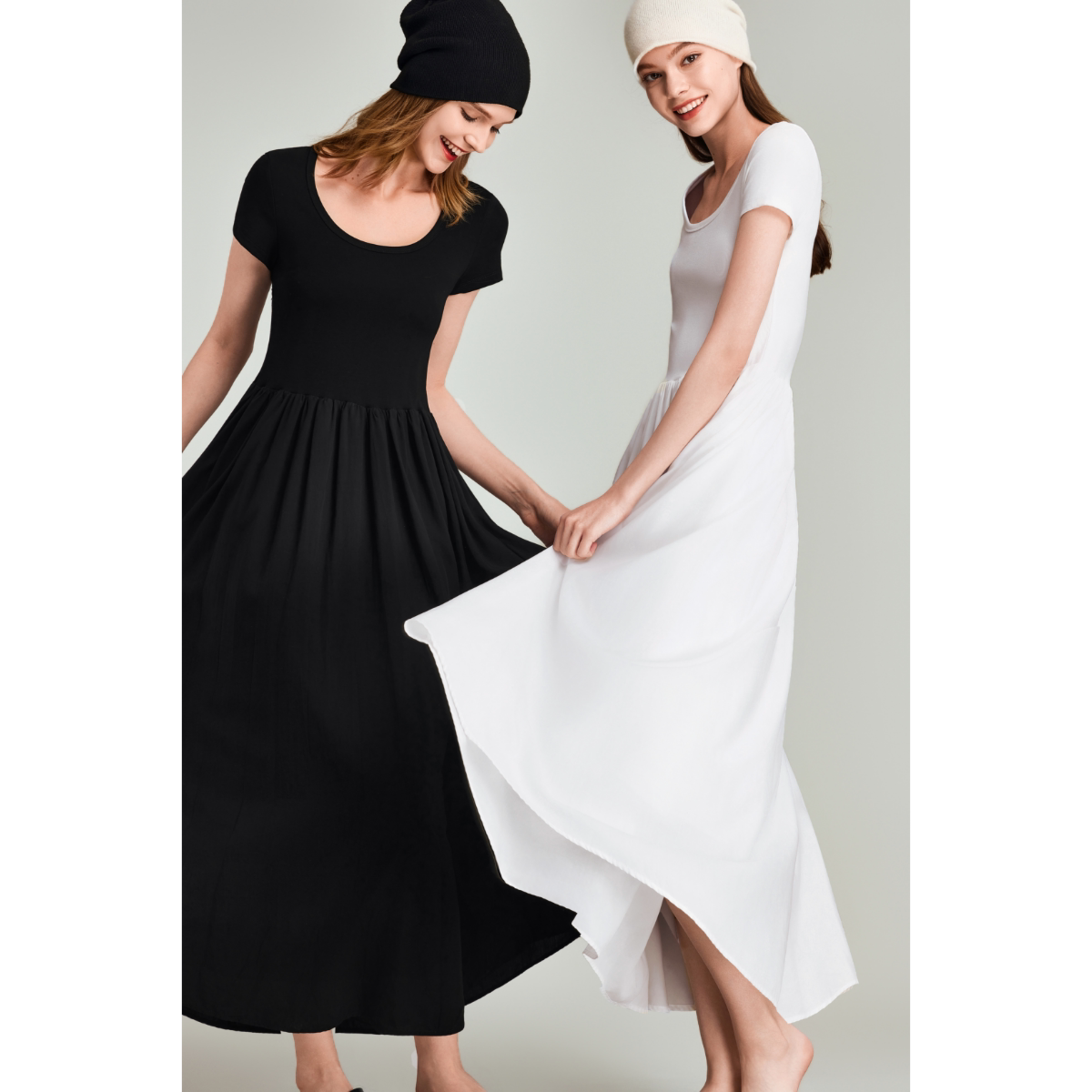 HAVVA设计感小众收腰拼接连衣裙修身显瘦女士裙子2026春夏Q3-2320